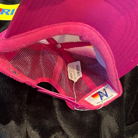 NWT HOT PINK AVIATOR NATION TRUCKER HAT and Swag